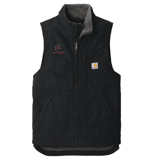 CARHARTT - Washed Duck Sherpa Lined Mock Neck Vest